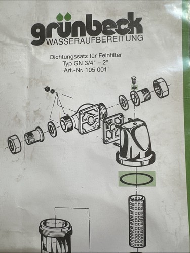 Grünbeck dichtungssatz für - 1,